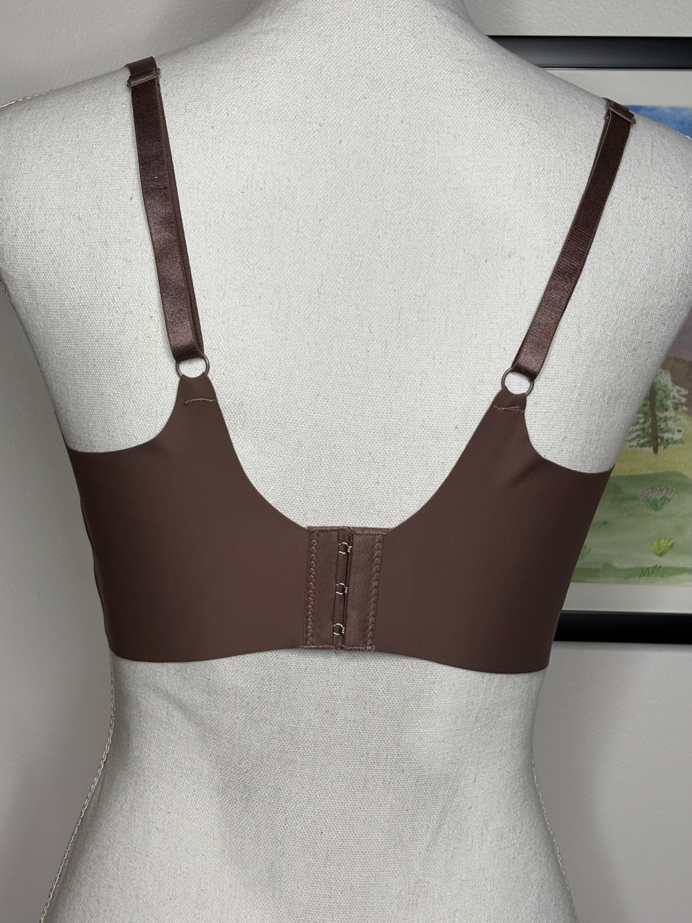 Catherine Malandrino Wireless Bra Brown Floral Lace Adjustable 38C NWT - Picture 10 of 11